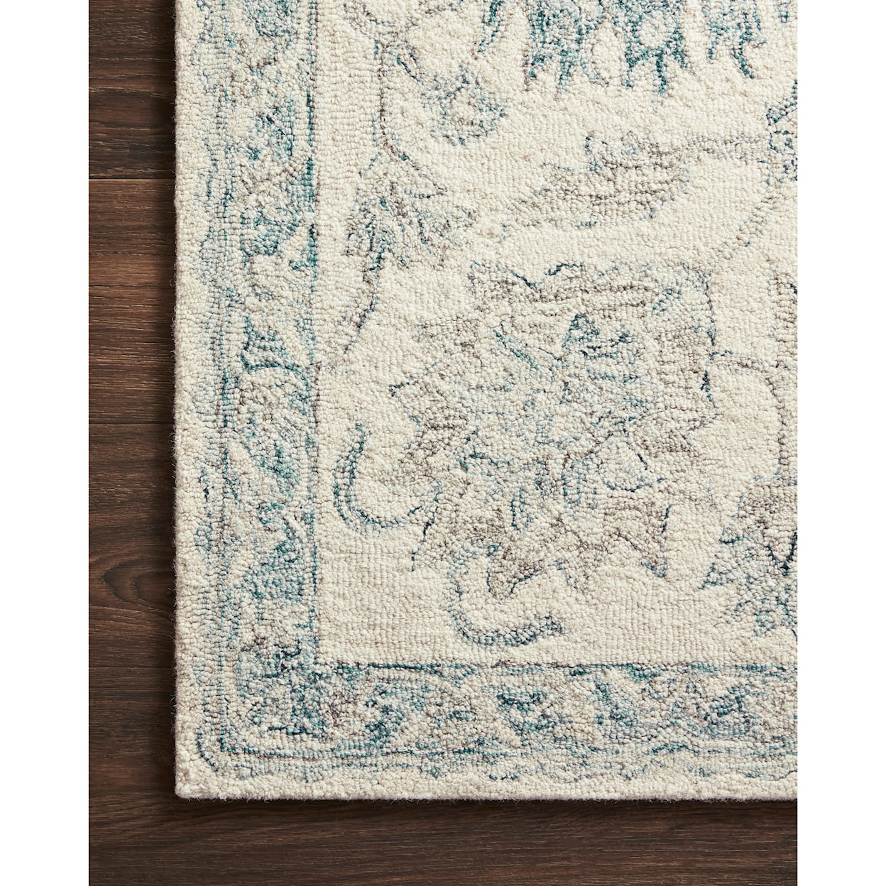 Reeds Rugs Norabel 1'6" x 1'6"  Ivory / Blue Rug