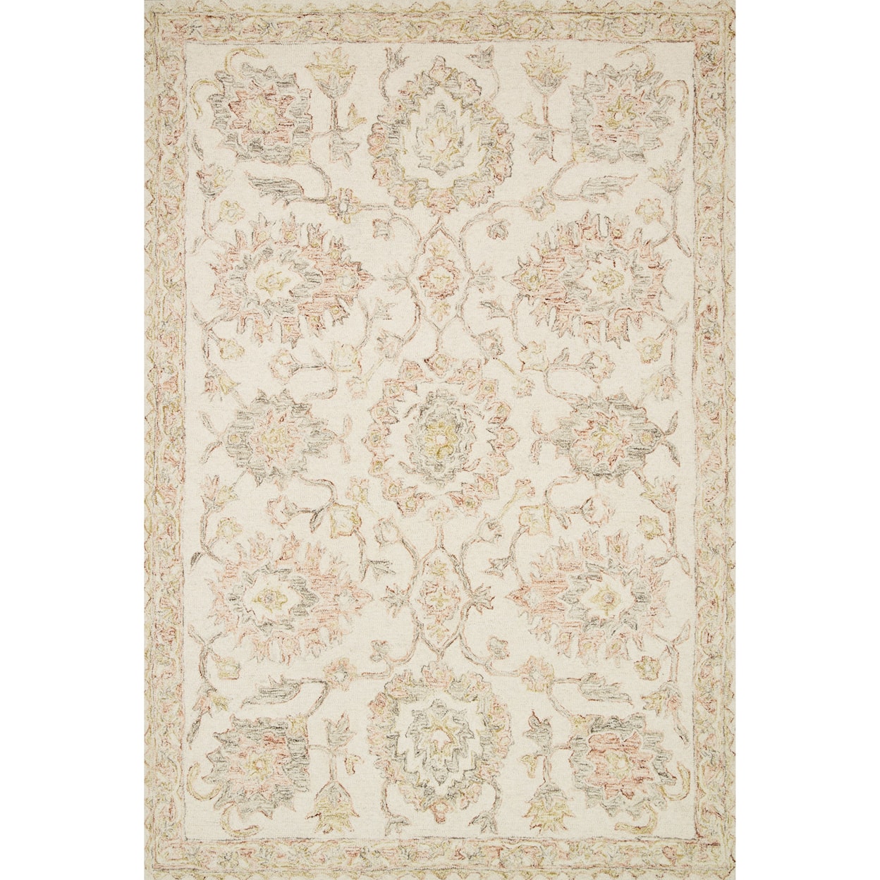 Reeds Rugs Norabel 1'6" x 1'6"  Ivory / Blush Rug