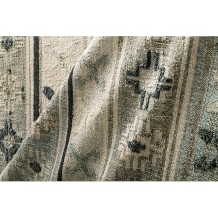 1'6" x 1'6"  Aqua / Ink Rug