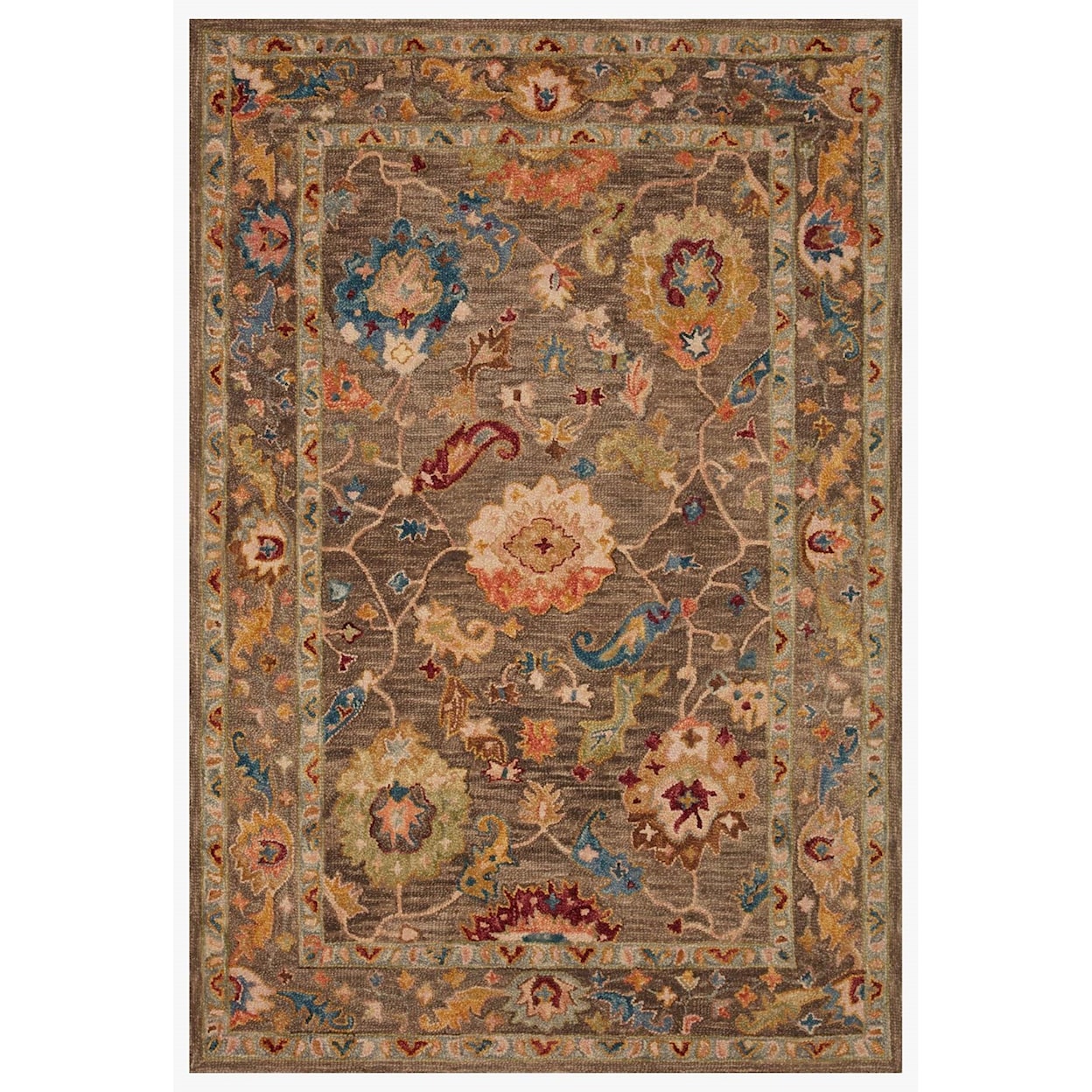 Loloi Rugs Padma 3'6" x 5'6" Charcoal / Multi Rug