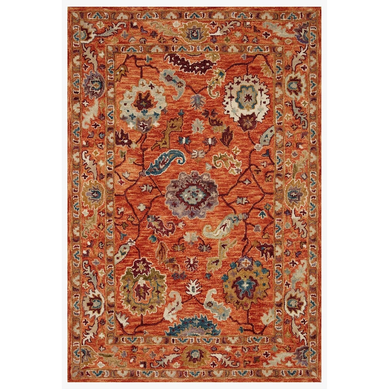 Reeds Rugs Padma 3'6" x 5'6" Orange / Multi Rug