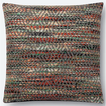 22" X 22" Natural / Multi Pillow w/ Poly Fill