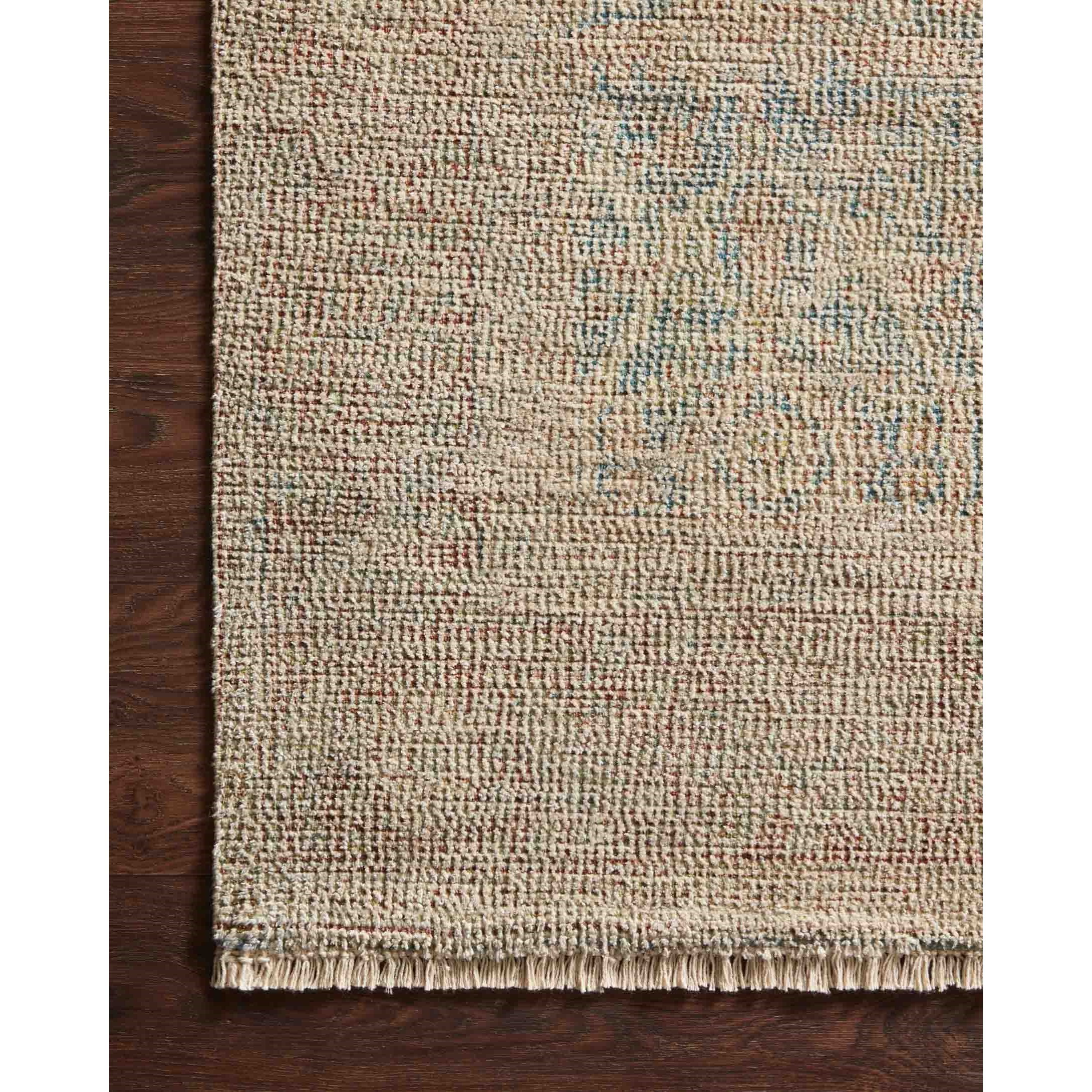 18" x 18"  Denim / Rust Rug