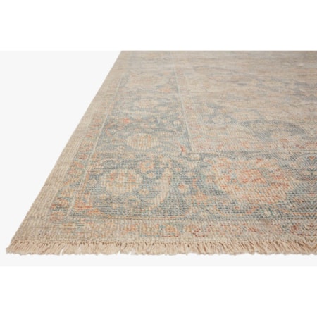 18" x 18"  Bone / Bluestone Rug