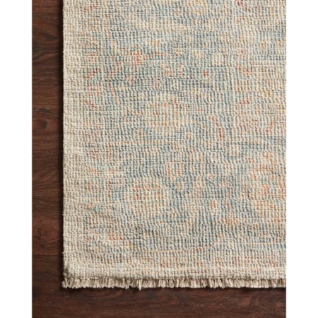 18" x 18"  Bone / Bluestone Rug