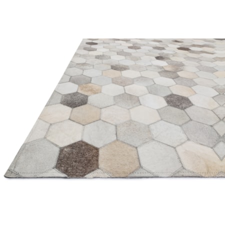 1'6" x 1'6"  Grey Rug