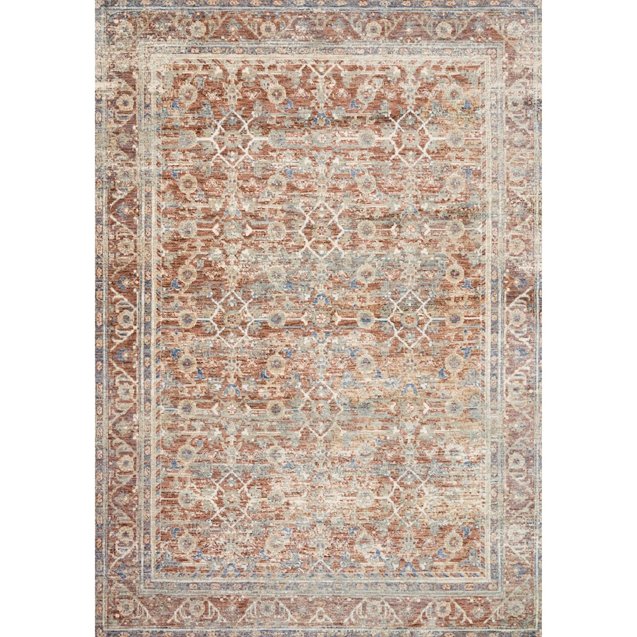 Reeds Rugs Revere 2'6" x 8'0" Terracotta / Multi Rug