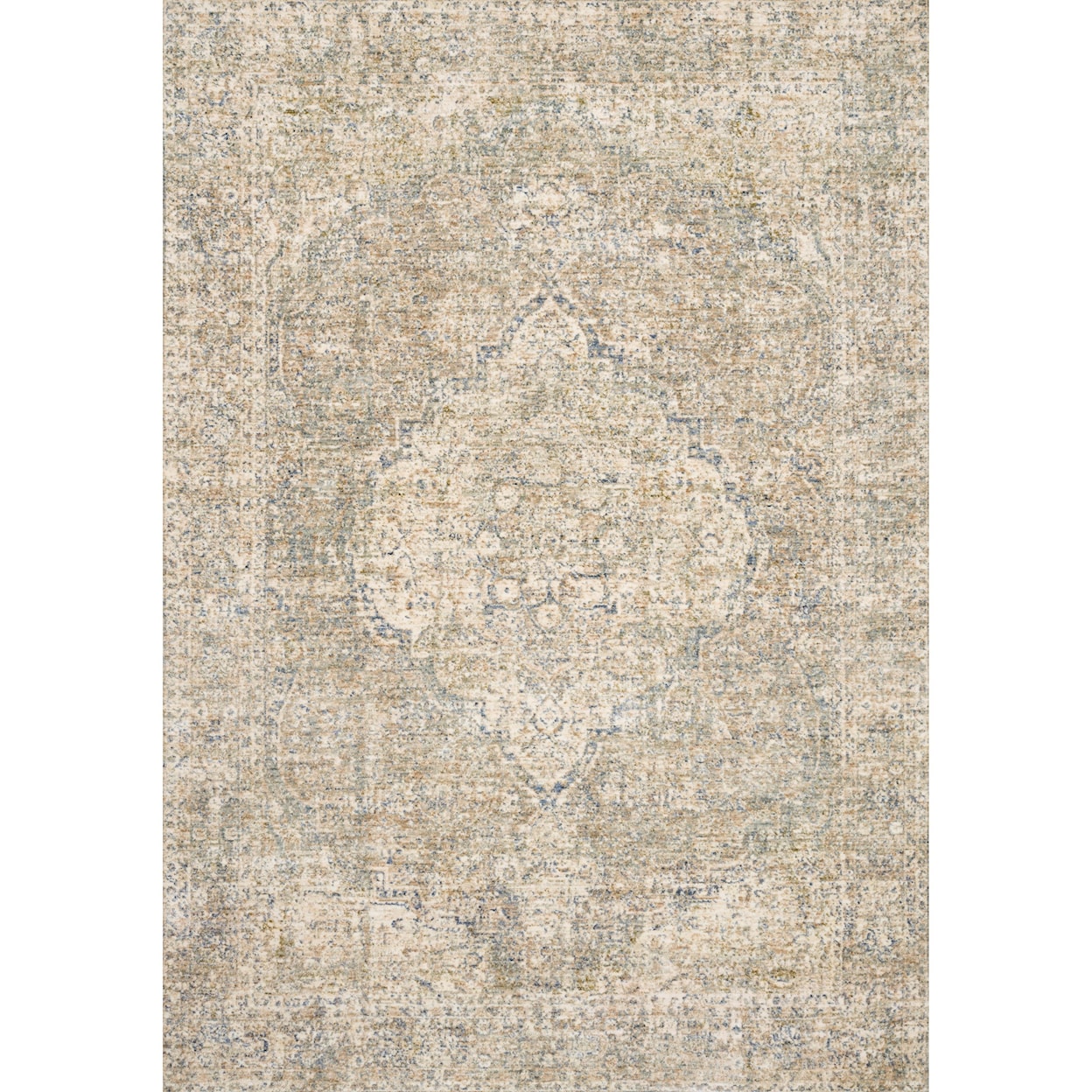 Reeds Rugs Revere 1'6" x 1'6"  Granite / Blue Rug