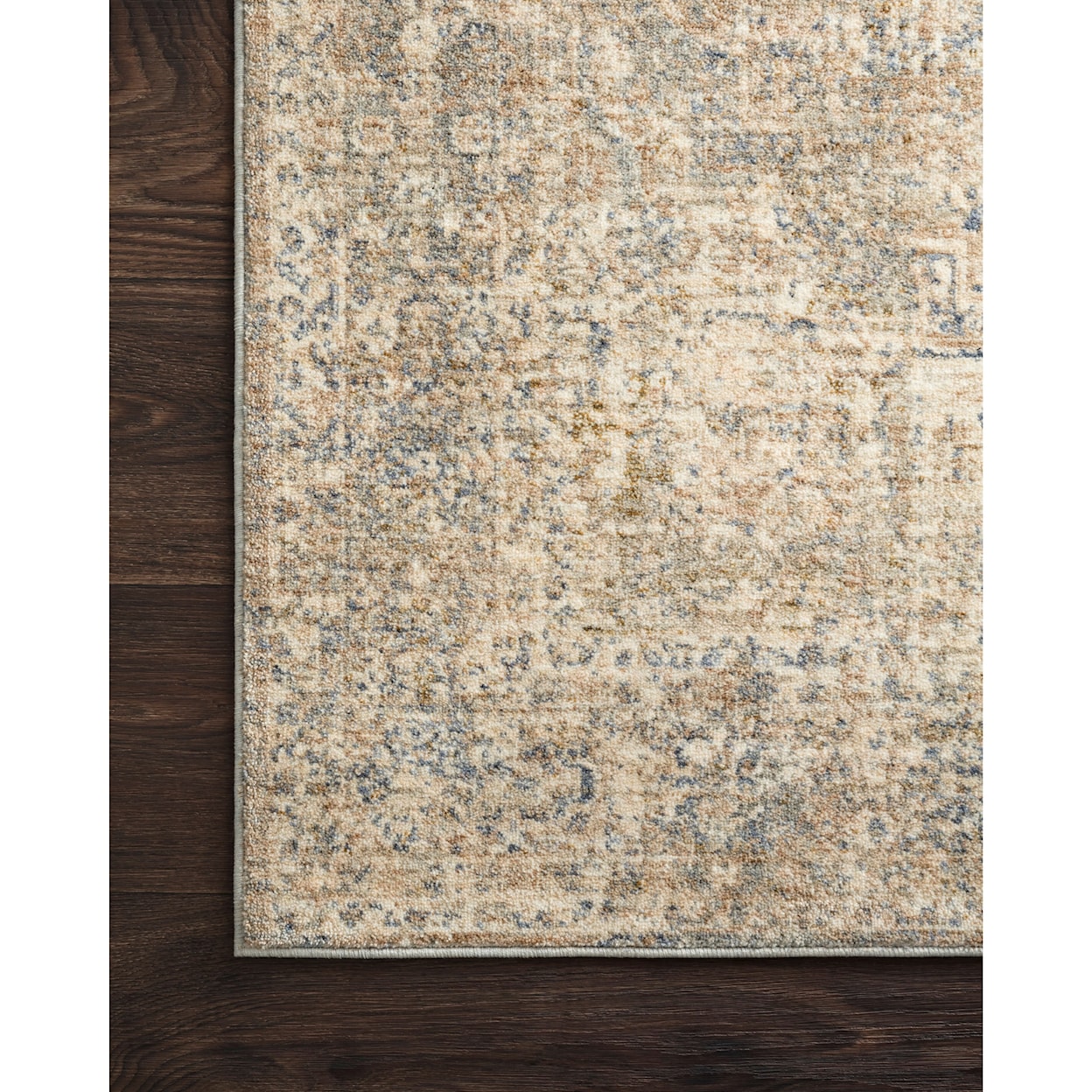 Reeds Rugs Revere 1'6" x 1'6"  Granite / Blue Rug