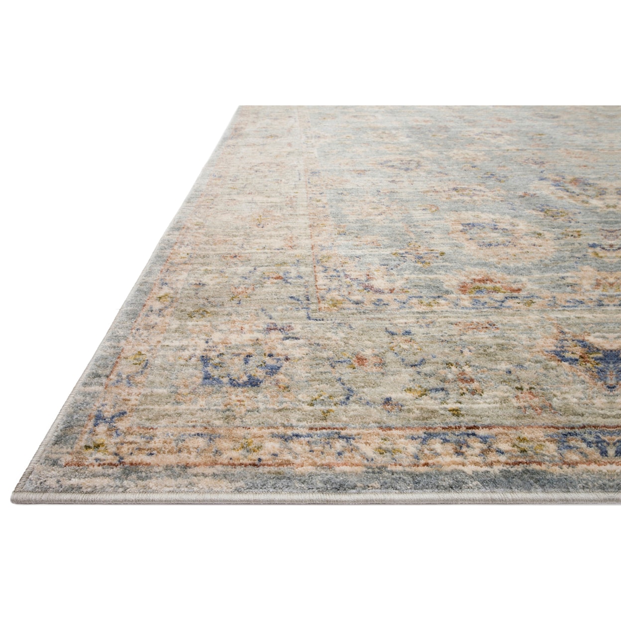 Reeds Rugs Revere 2'6" x 8'0" Light Blue / Multi Rug