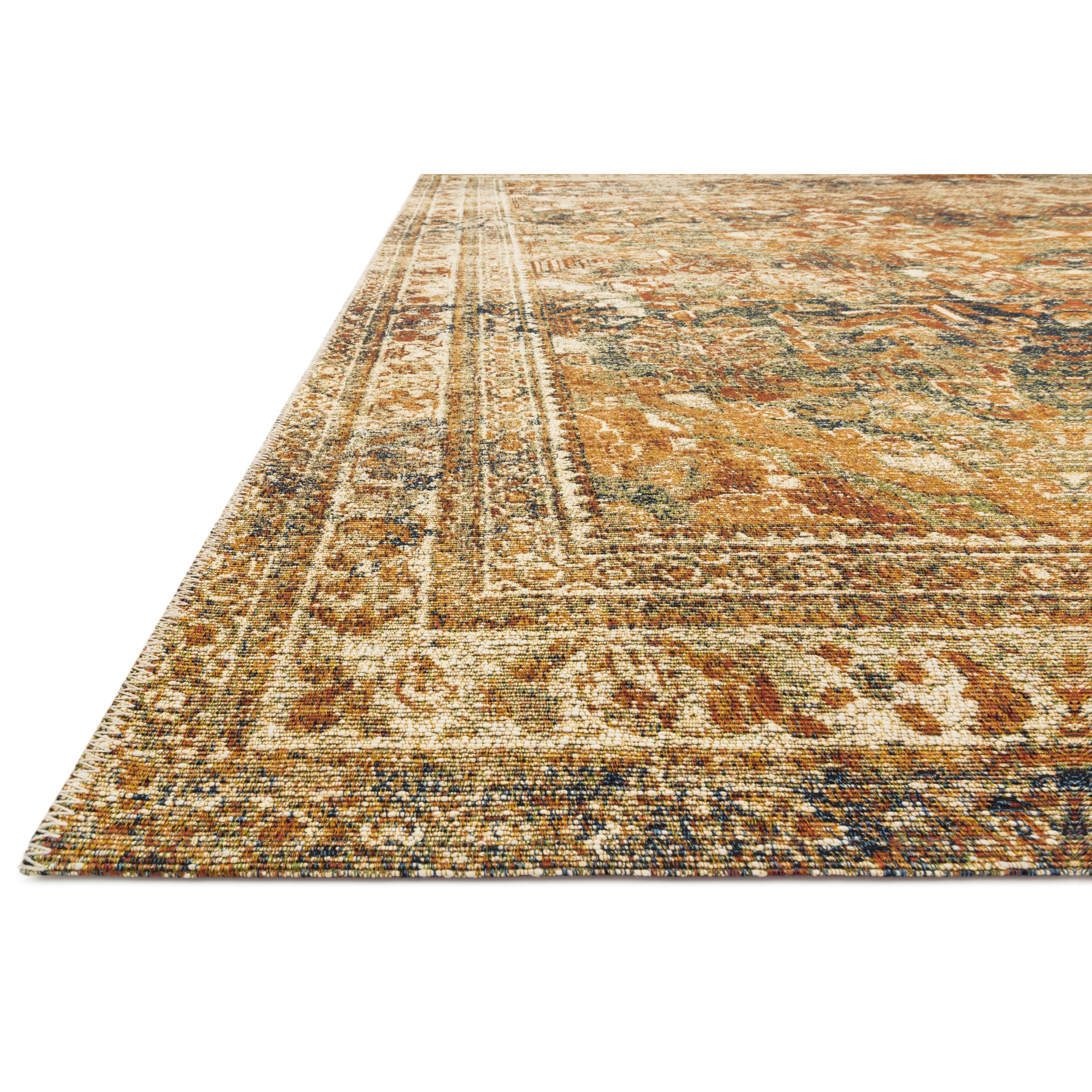 Loloi Rugs Sebastian 6'7" x 9'4" Lagoon / Spice Rug