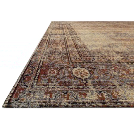 1'6" x 1'6"  Natural / Brick Rug