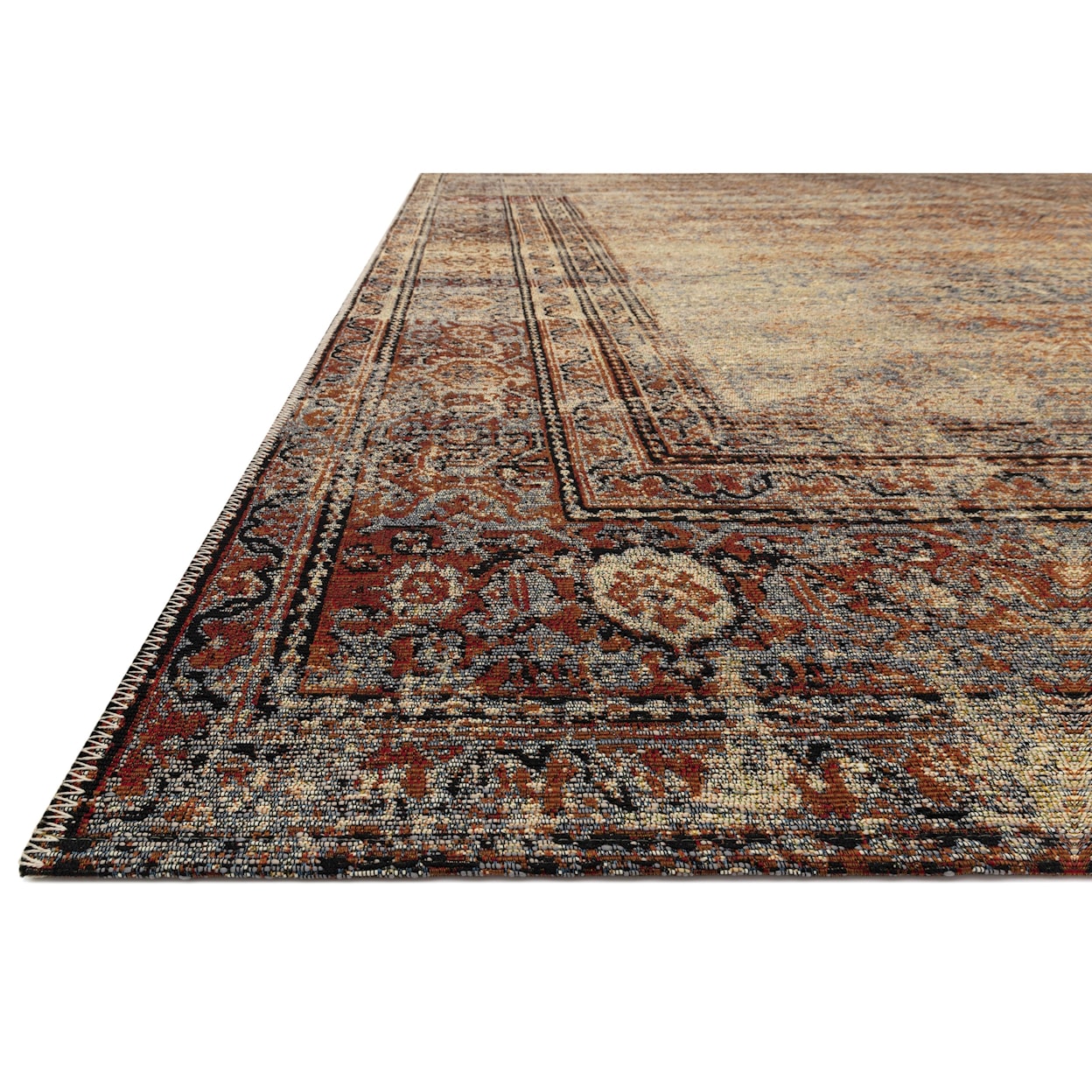 Loloi Rugs Sebastian 1'6" x 1'6"  Natural / Brick Rug