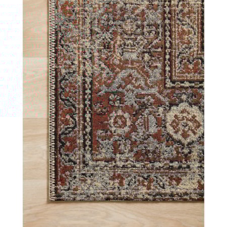 1'6" x 1'6"  Natural / Brick Rug