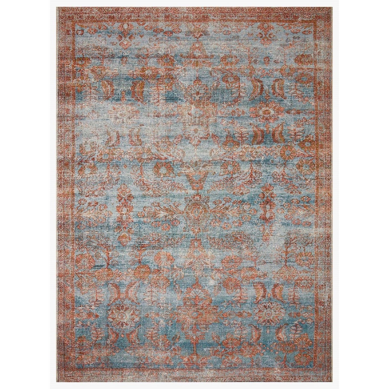 Loloi Rugs Sebastian 2'5" x 11'2" Ocean / Spice Rug