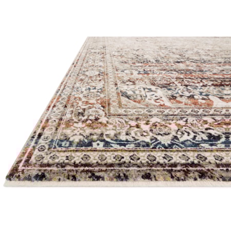 1'6" x 1'6"  Taupe / Brick Rug