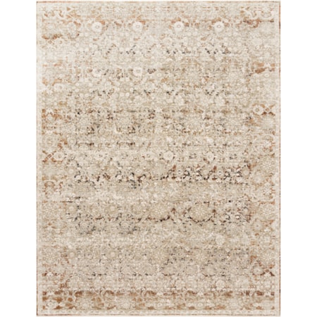 1'6" x 1'6"  Natural / Rust Rug