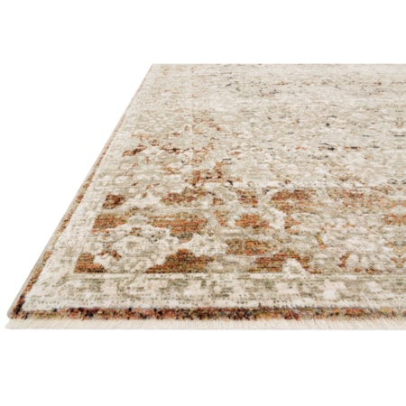 1'6" x 1'6"  Natural / Rust Rug