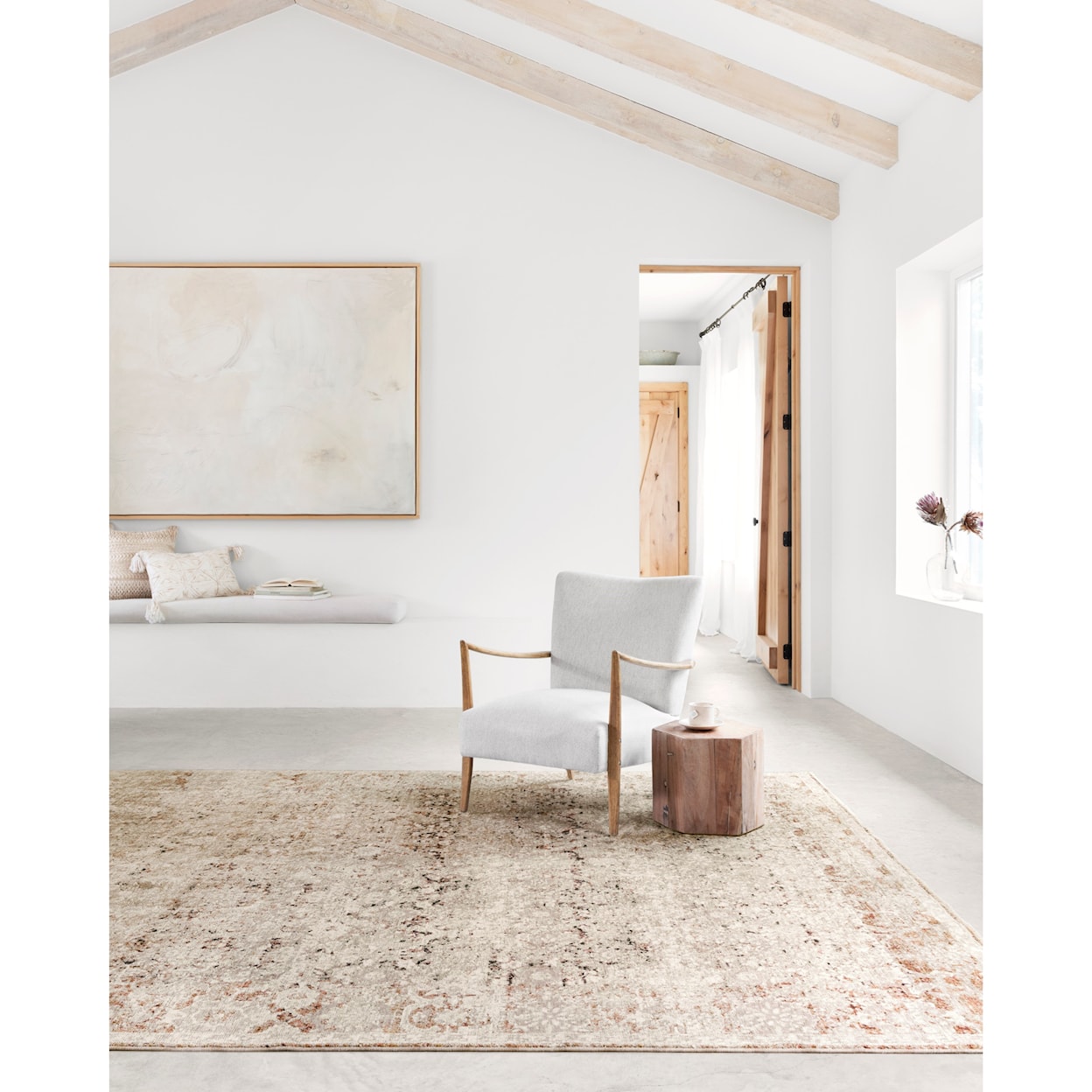 Loloi Rugs Theia 5'0" x 8'0" Natural / Rust Rug