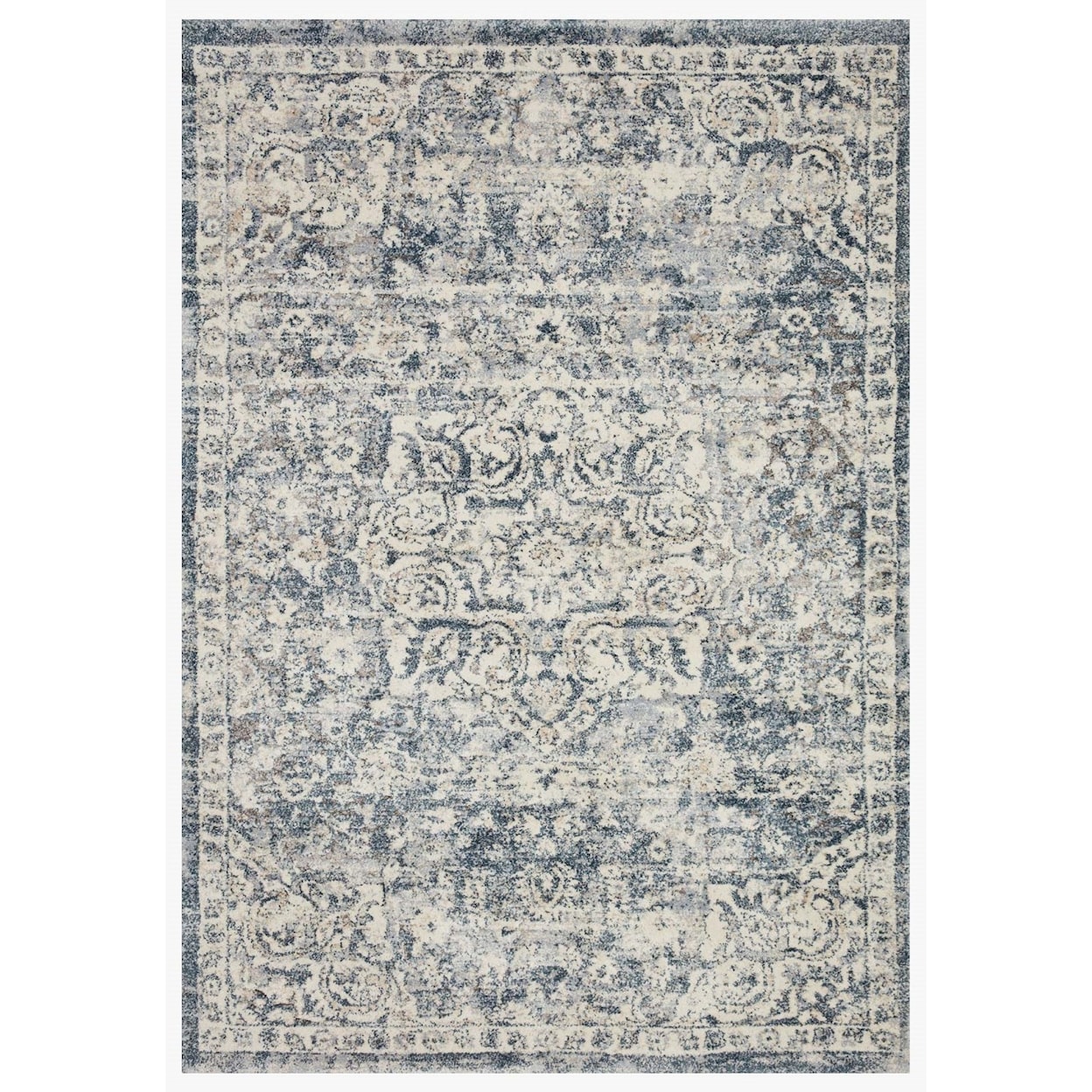 Loloi Rugs Theory 2'7" x 4' Ivory / Blue Rug