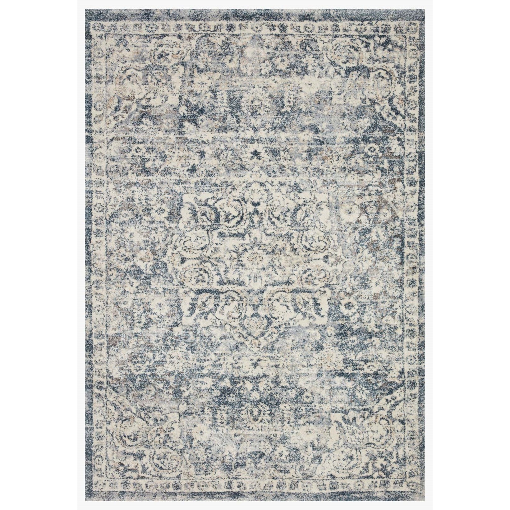 Loloi Rugs Theory 5'3" x 7'8" Ivory / Blue Rug
