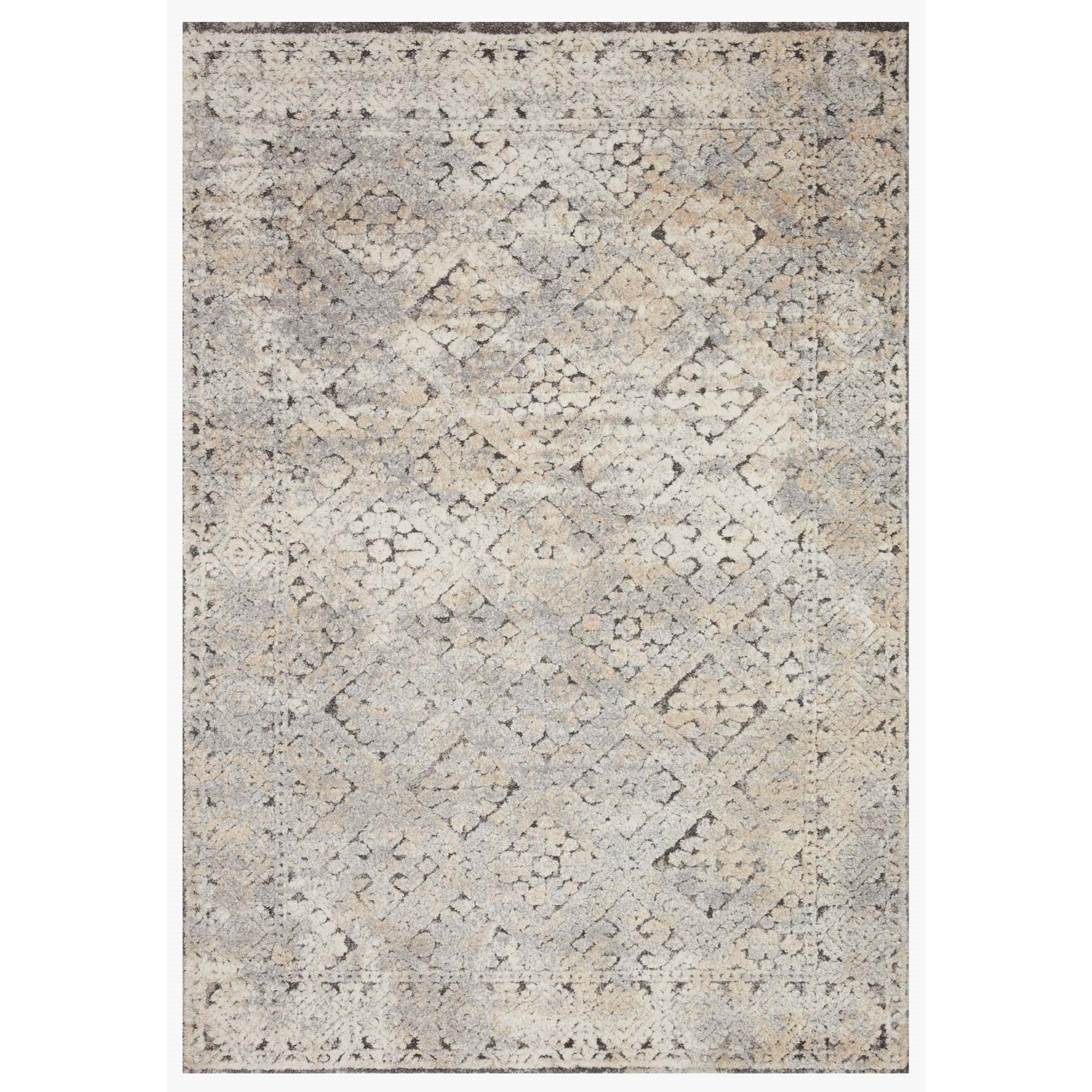 18" x 18"  Grey / Sand Rug