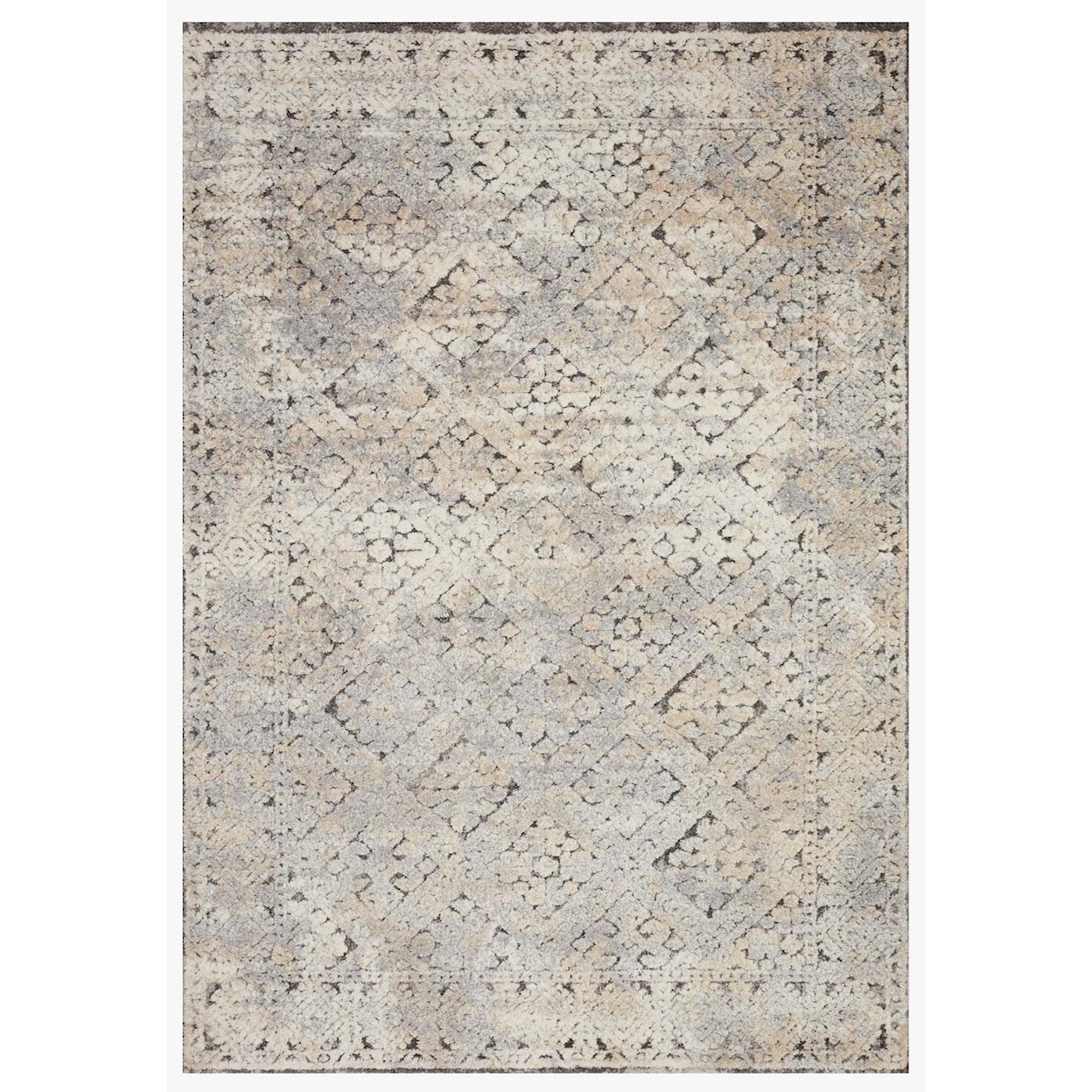 Loloi Rugs Theory 18" x 18"  Grey / Sand Rug