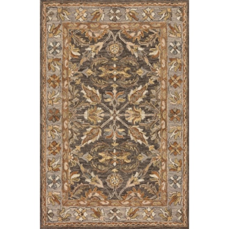 1'6" x 1'6"  Dk Taupe / Grey Rug