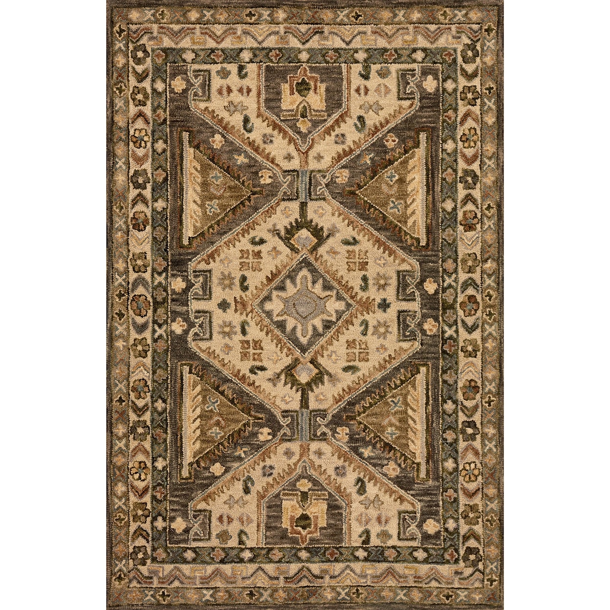 Reeds Rugs Victoria 1'6" x 1'6"  Walnut / Beige Rug