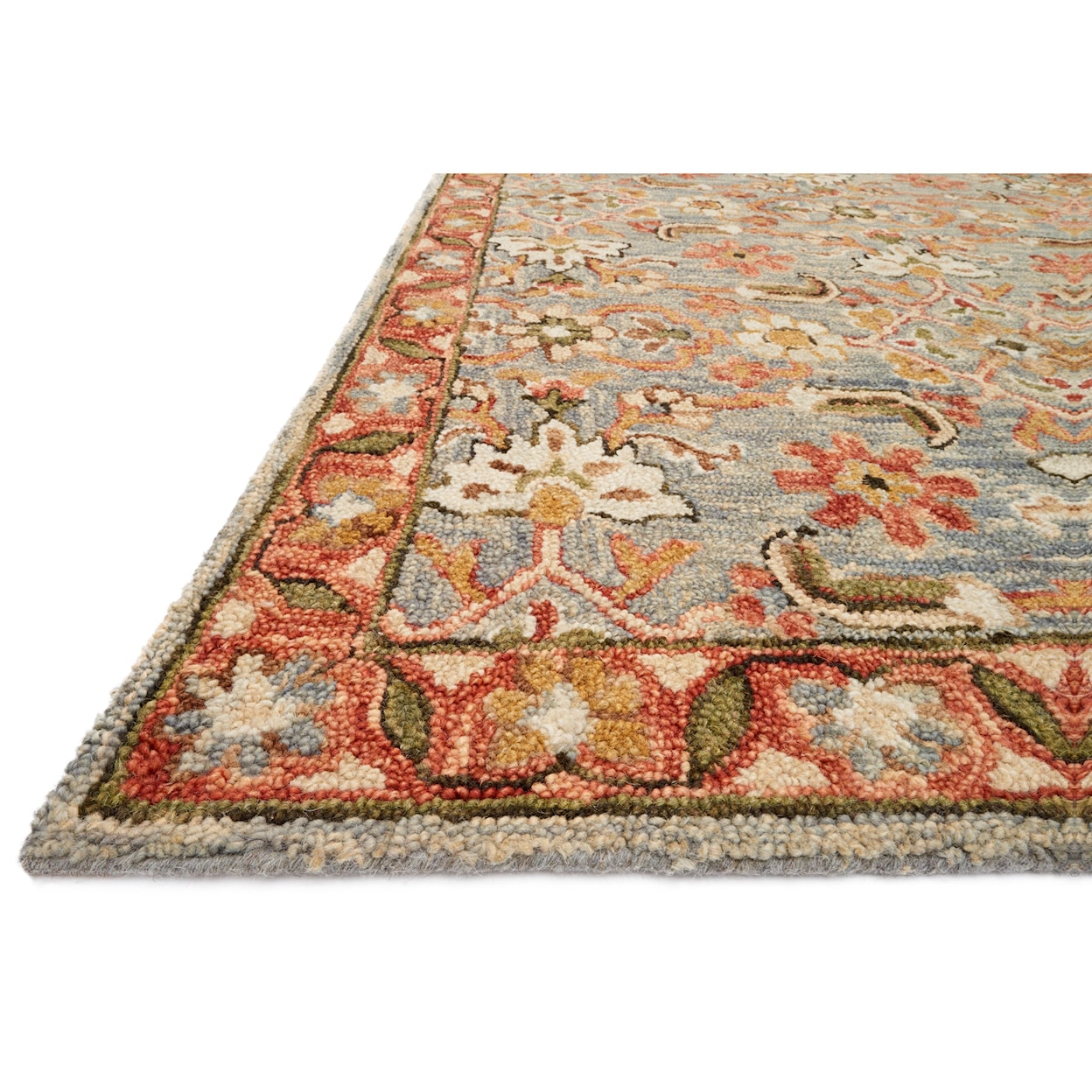 Loloi Rugs Victoria 1'6" x 1'6"  Slate / Terracotta Rug