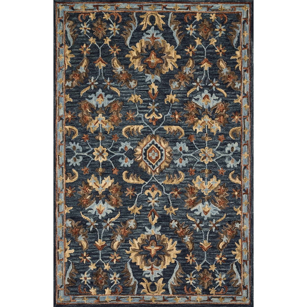 Reeds Rugs Victoria 2'3" x 3'9" Denim / Multi Rug