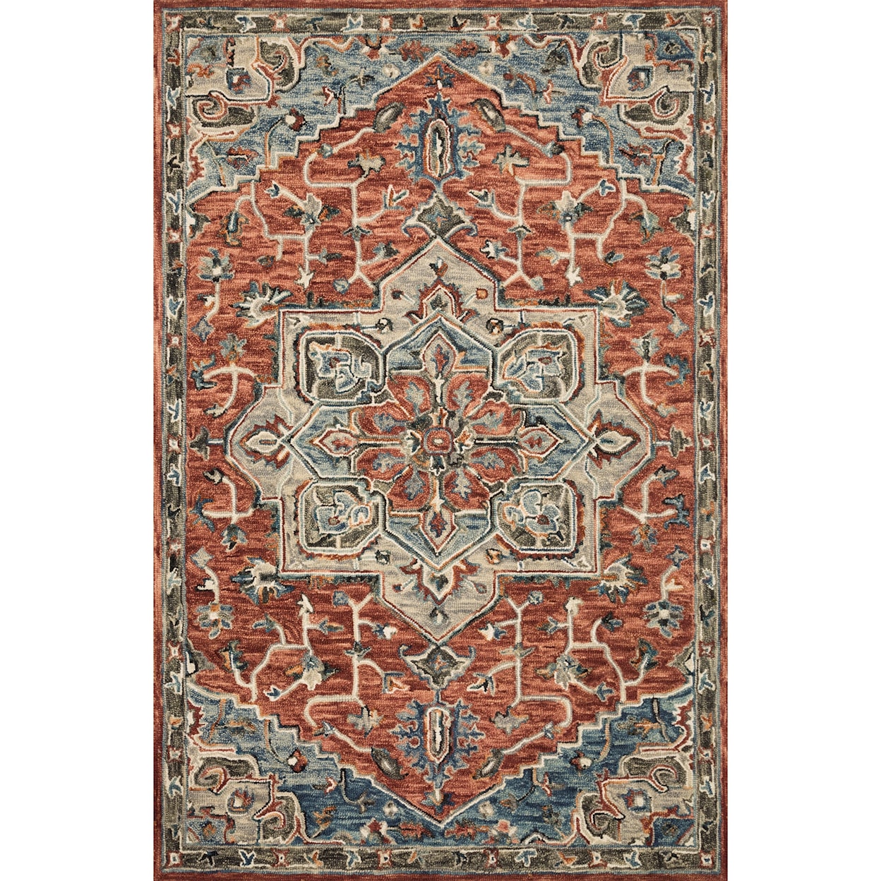Reeds Rugs Victoria 5'0" x 7'6" Red / Multi Rug