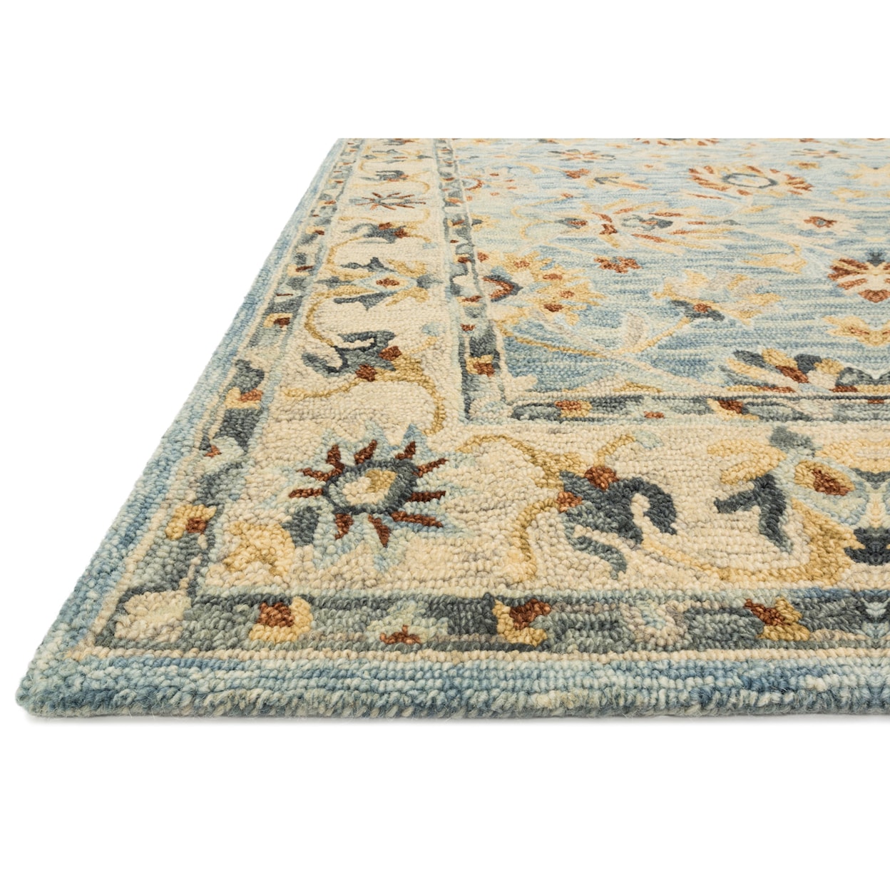 Loloi Rugs Victoria 1'6" x 1'6"  Lt. Blue / Natural Rug