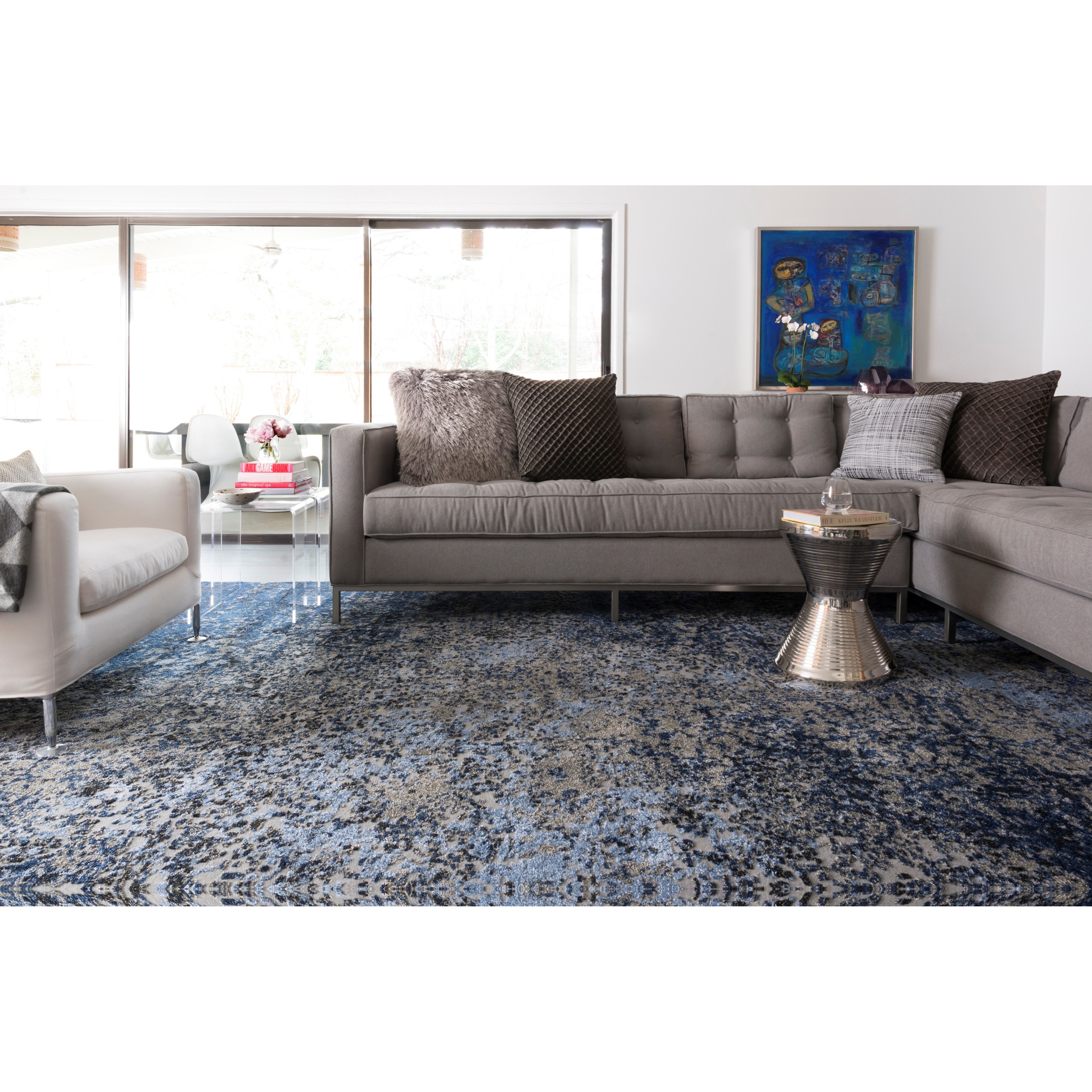 Loloi Rugs Viera 8'11" x 12'5" Grey / Navy Rug