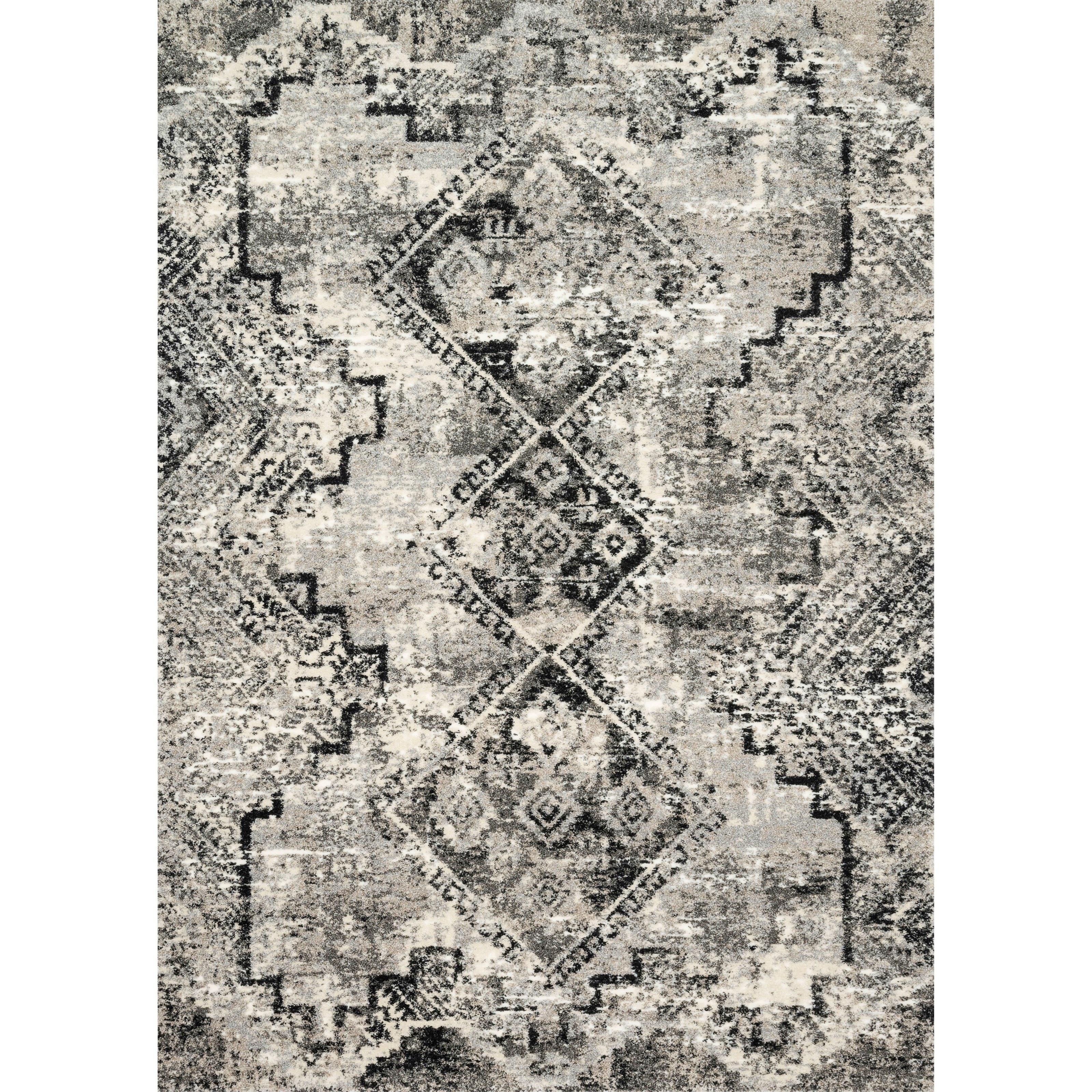 Loloi Rugs Viera 1'6" x 1'6"  Grey / Black Rug