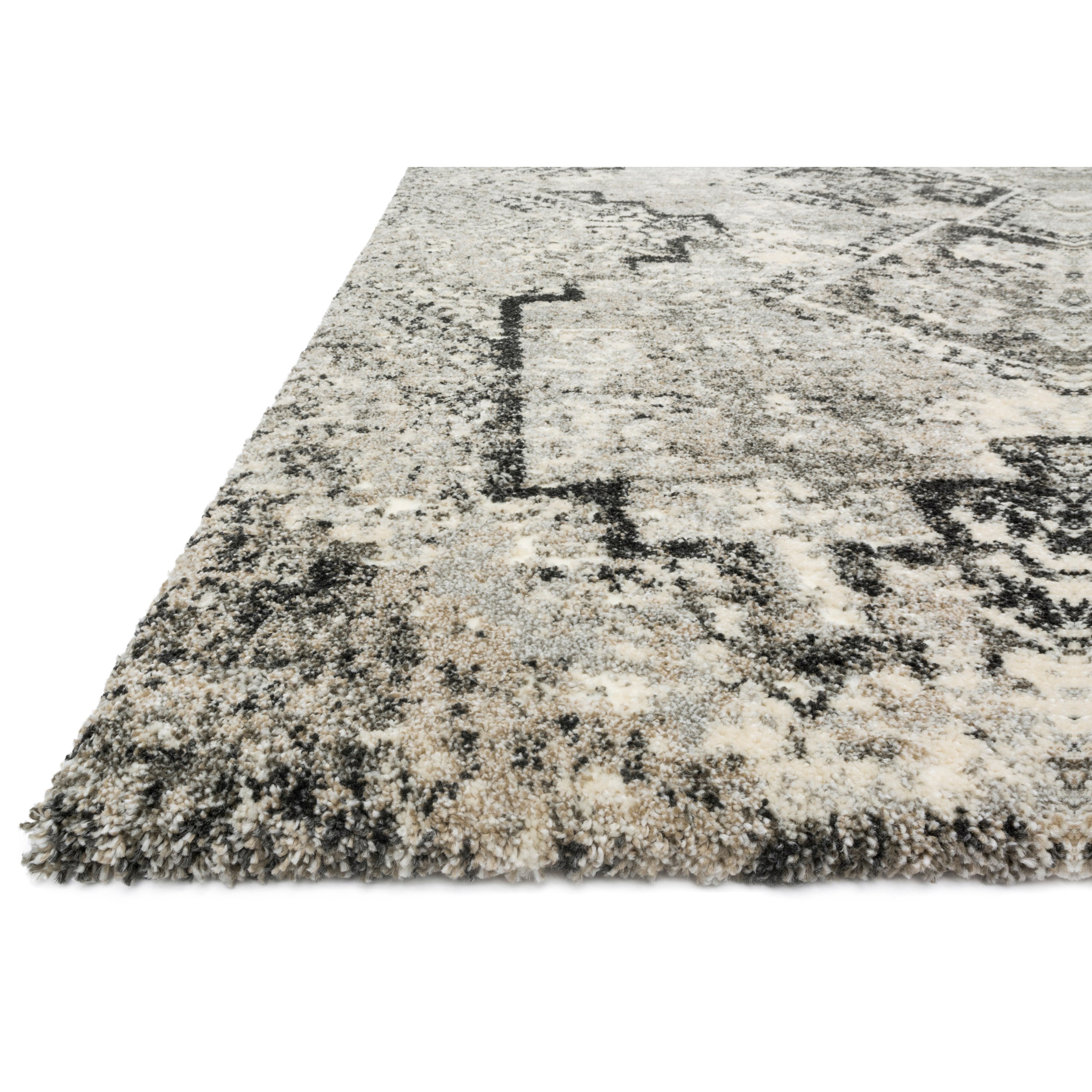 Loloi Rugs Viera 1'6" x 1'6"  Grey / Black Rug