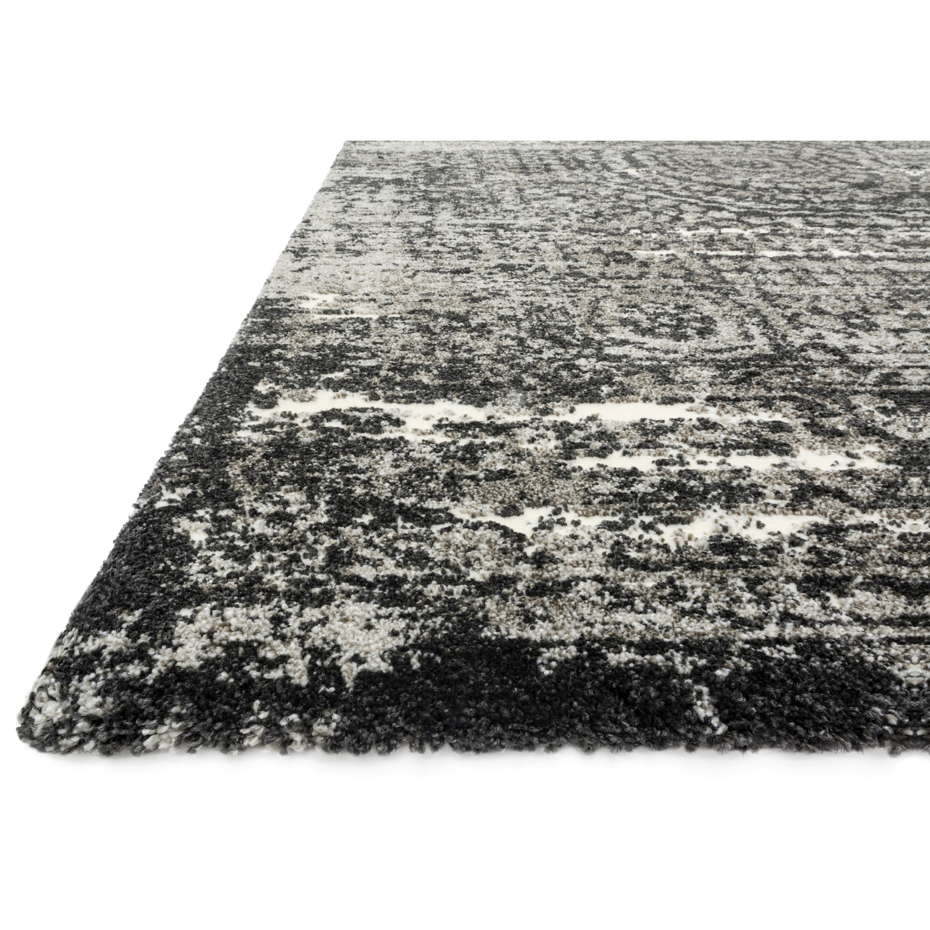 1'6" x 1'6"  Graphite / Black Rug