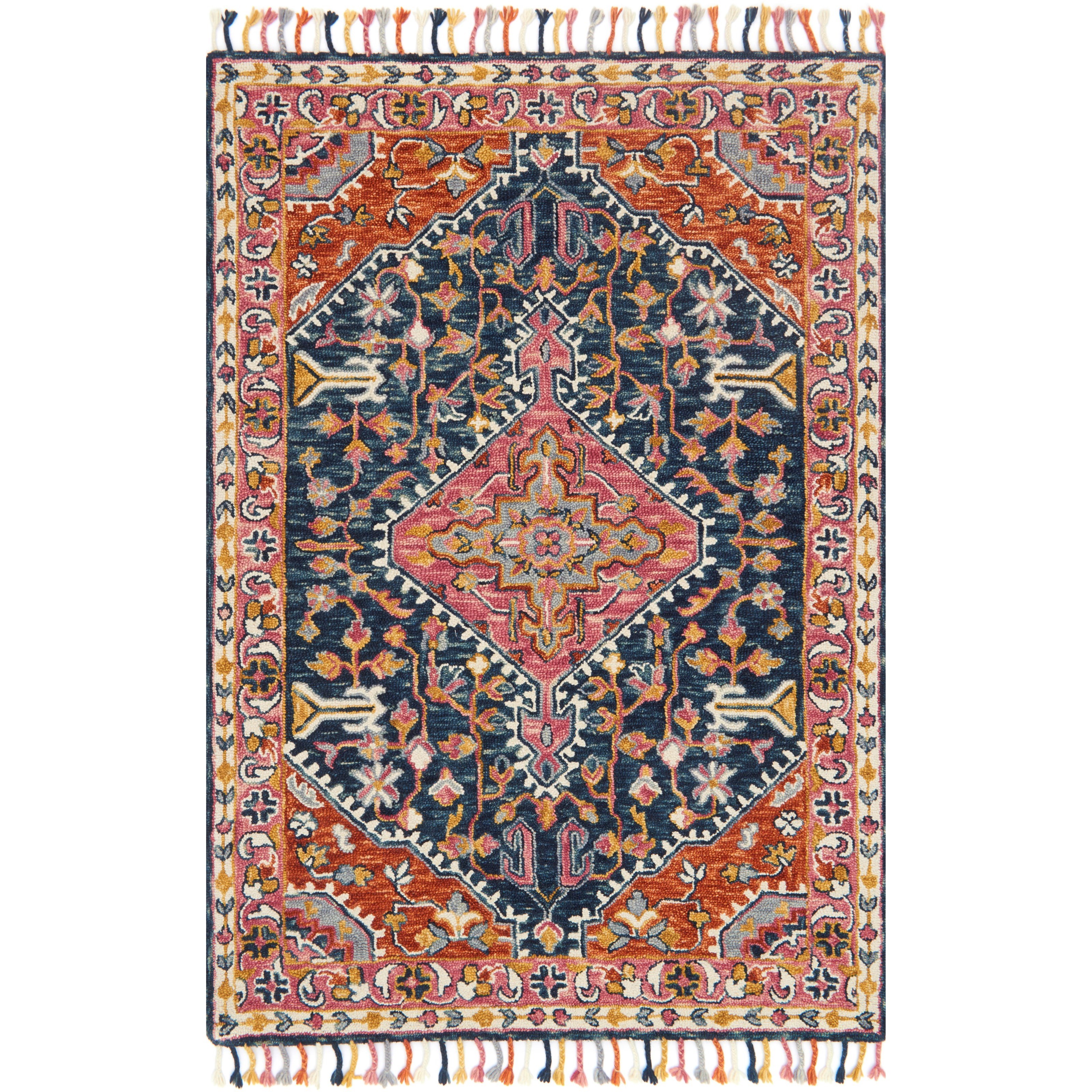 Loloi Rugs Zharah 1'6" x 1'6"  Navy / Multi Rug
