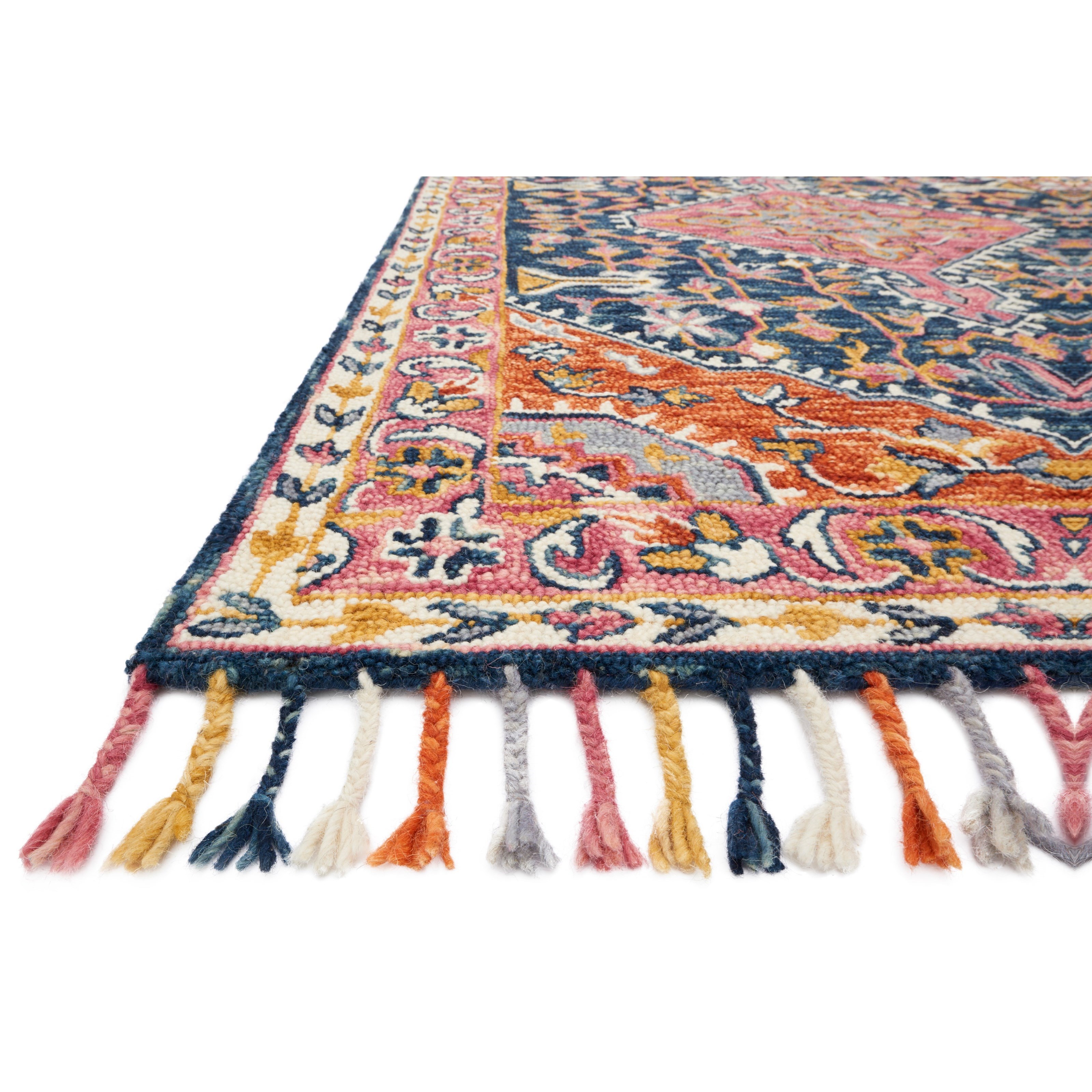 Loloi Rugs Zharah 1'6" x 1'6"  Navy / Multi Rug