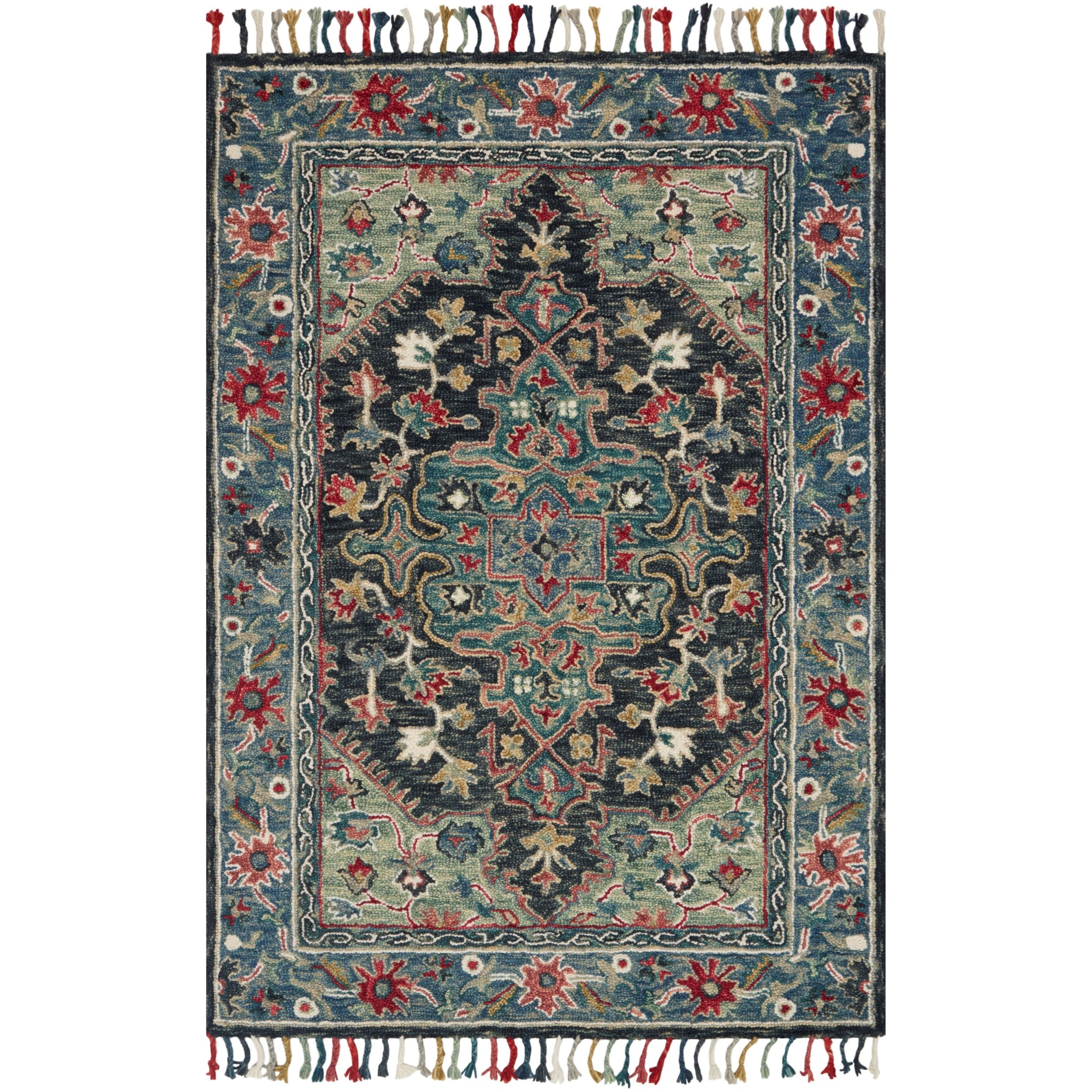 Loloi Rugs Zharah ZHARZR05NVBB7999 7'9" x 9'9" Navy / Blue Rug Virginia Furniture Market Rugs
