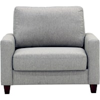 Contemporary Chair Sleeper Sofa with Twin Mattress