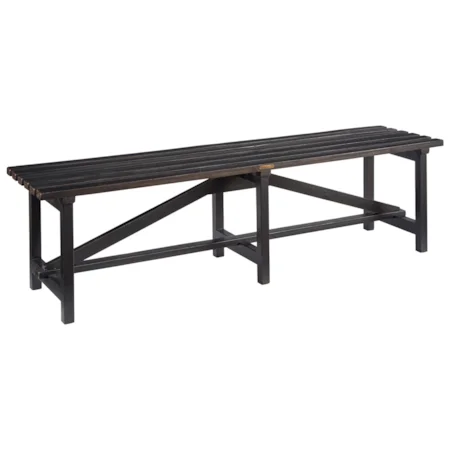 Open Slat Bench with Chimeny Finish