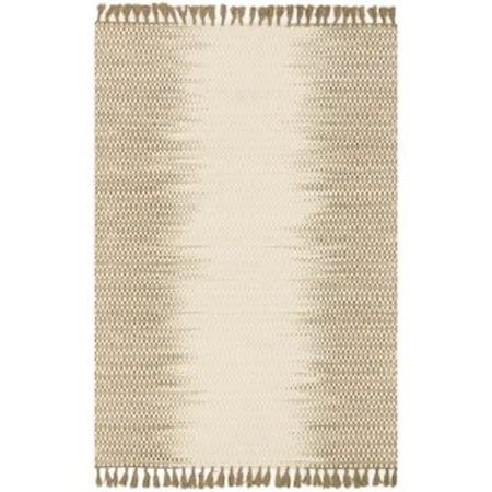 5' 0" x 7' 6" Hand Woven Ivory / Olive Transitional Rectangle Rug
