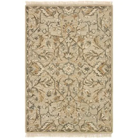 7' 9" x 9' 9" Hand-Made Neutral Traditional Rectangle Rug