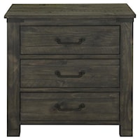 Transitional 3-Drawer Night Stand with Touch Lighting