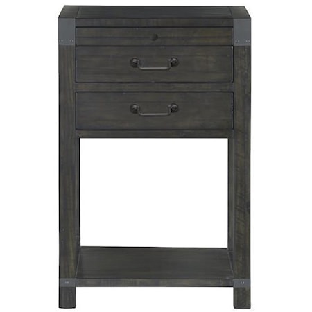 2-Drawer Open Nightstand