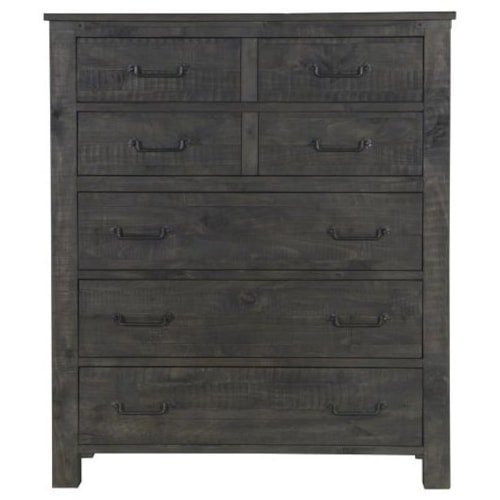 Transitional 5-Drawer Chest with Felt-Lined Top Drawers