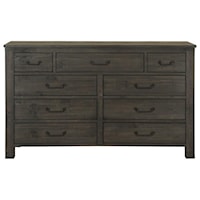 Transitional 9-Drawer Dresser with Felt-Lined Drawers