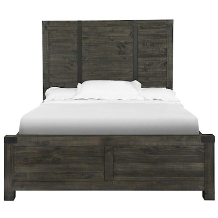 King Wood Panel Bed