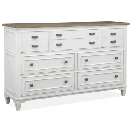 8-Drawer Dresser with 4 Felt-Lined Top Drawers